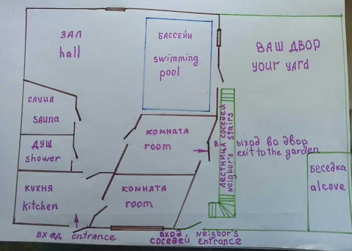 дом у моря с бассейном и сауной